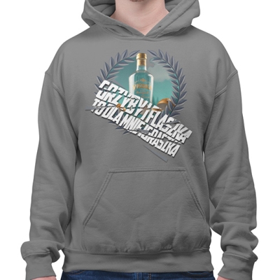 BLUZA Z KAPTUREM grzybowa  Grzyby flaszka